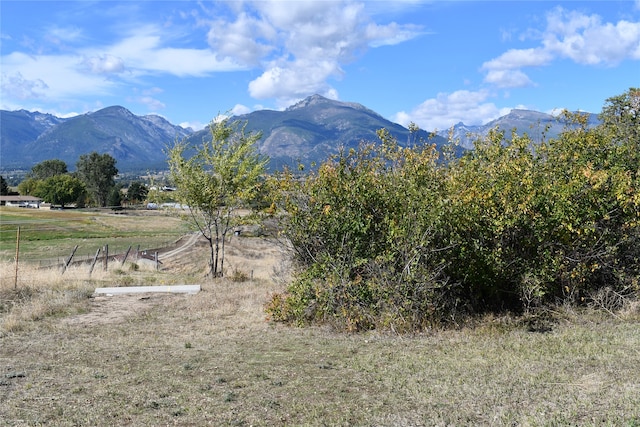 property view of mountains with a rural view