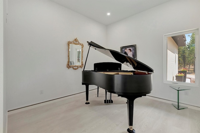 miscellaneous room featuring light hardwood / wood-style floors