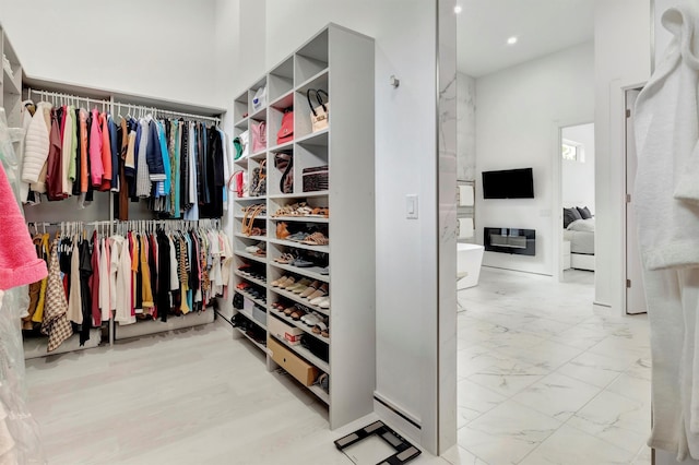 view of walk in closet