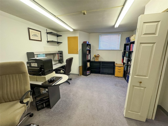 view of carpeted office