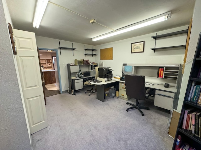 view of carpeted office