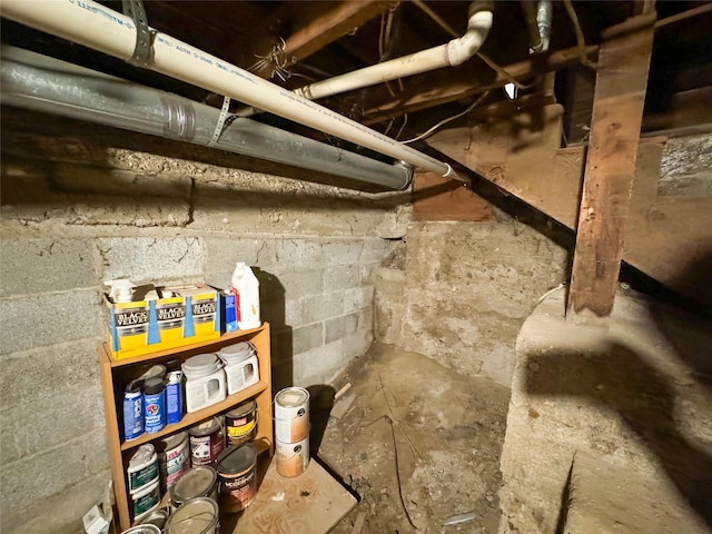 view of basement