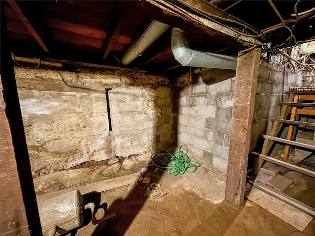 view of basement