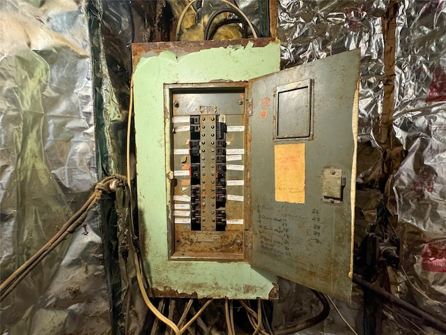 utility room featuring electric panel