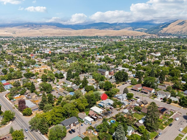 aerial view featuring a mountain view