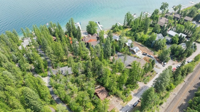 1520 W Lakeshore Dr, Whitefish, MT 59937 - aerial view of property and surrounding area with a large body of water and nearby suburban area