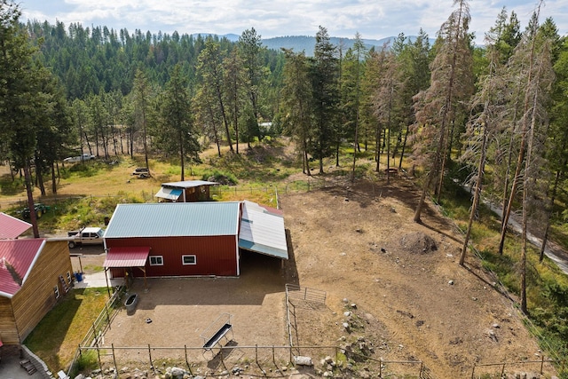 635 Lore Lake Rd, Kalispell, MT 59901 - birds eye view of property with a forest view