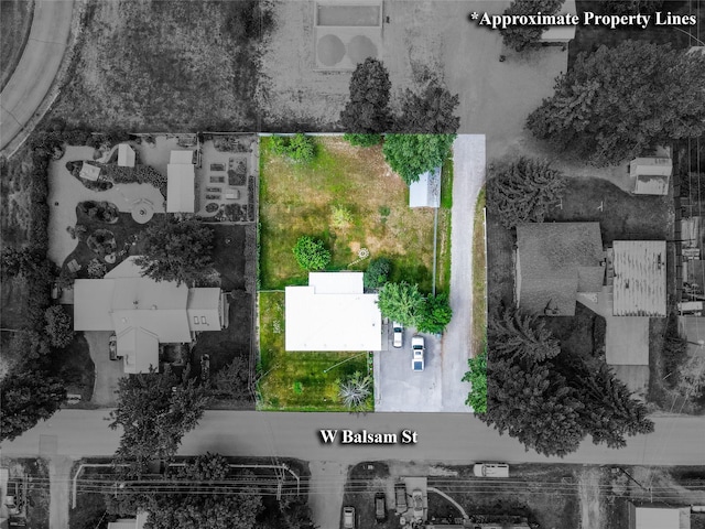 822 W Balsam St, Libby, MT 59923 - aerial overview of property's location featuring property boundaries highlighted