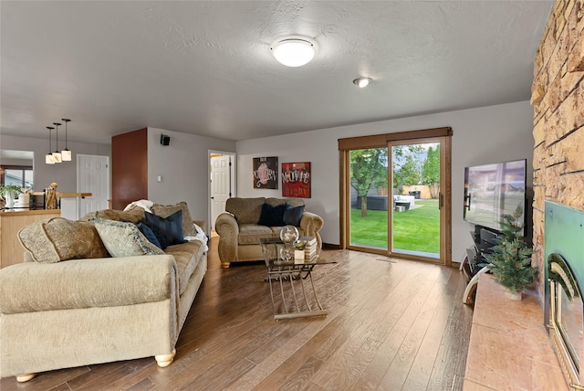 908 10th St, Whitefish, MT 59937 - living area with hardwood / wood-style floors