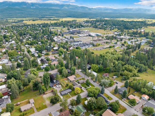 908 10th St, Whitefish, MT 59937 - aerial view of property's location featuring a mountain backdrop