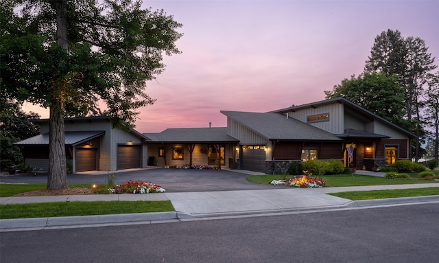 view of front of home featuring a garage