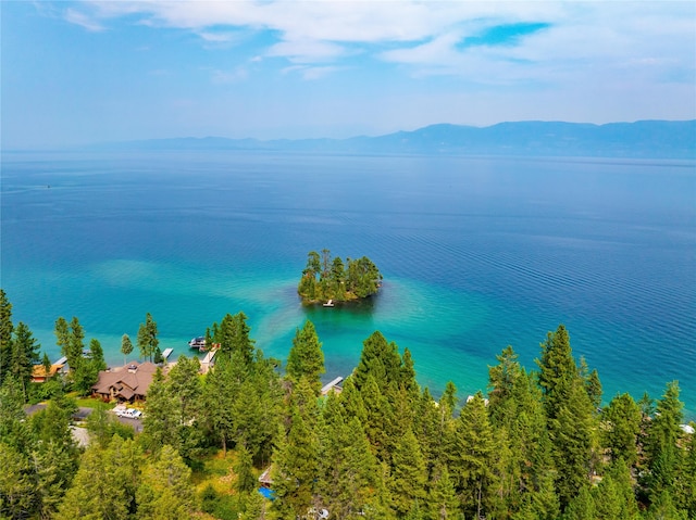 property view of water with a mountain view