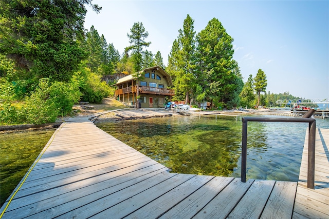 view of dock