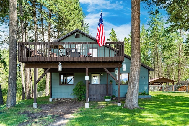 159 Sylvan Dr, Bigfork, MT 59911 - back of house featuring a deck