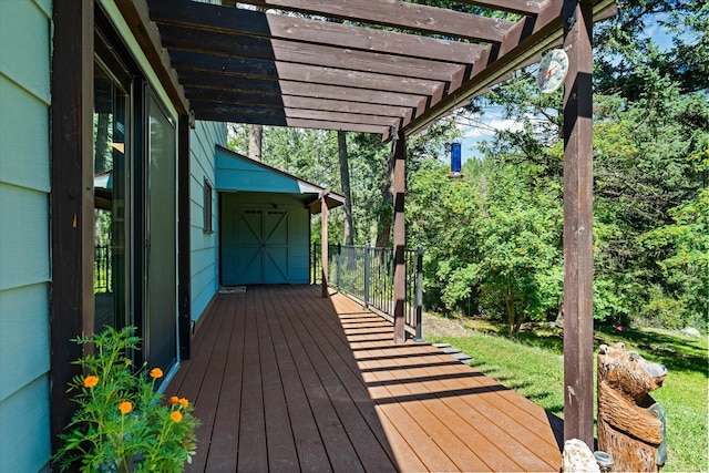 159 Sylvan Dr, Bigfork, MT 59911 - wooden deck with a pergola