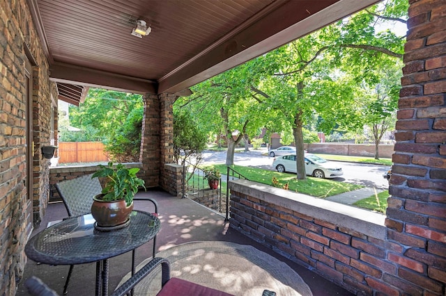 view of patio / terrace with a porch