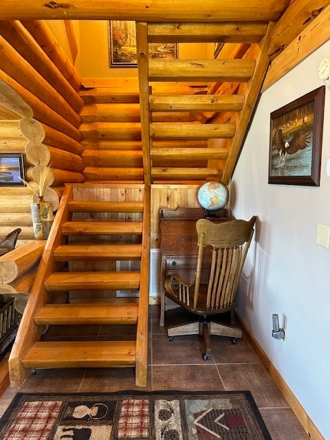 interior space with log walls