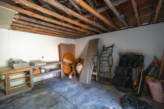 view of basement