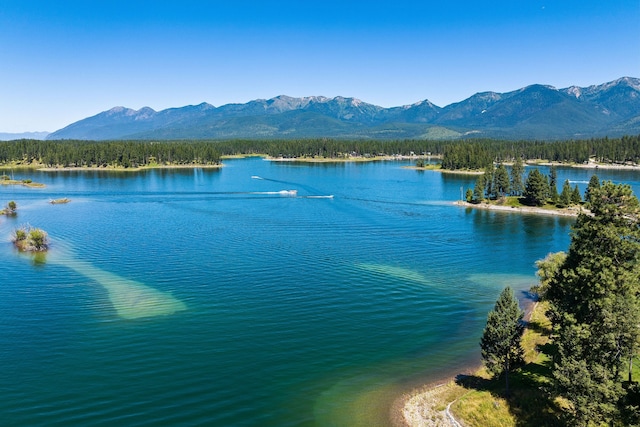 property view of water featuring a mountain view