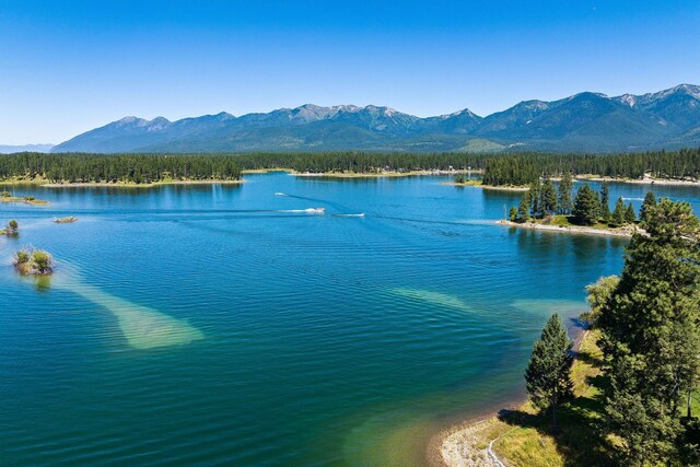 water view with a mountain view