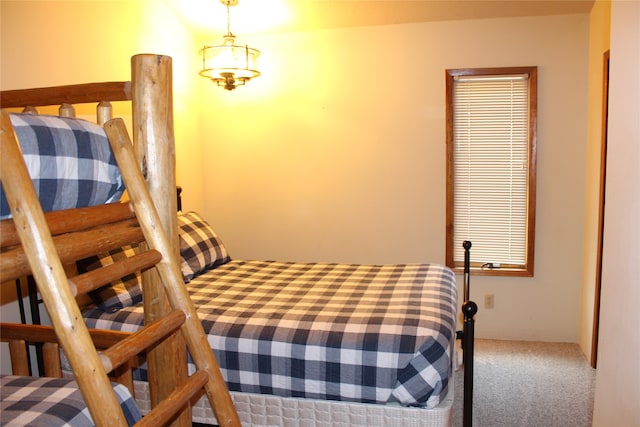 bedroom with carpet