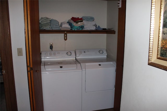 laundry area with washer and dryer