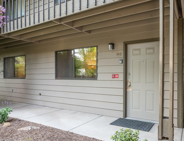 view of doorway to property