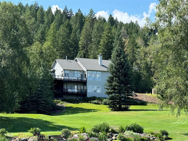 birds eye view of property