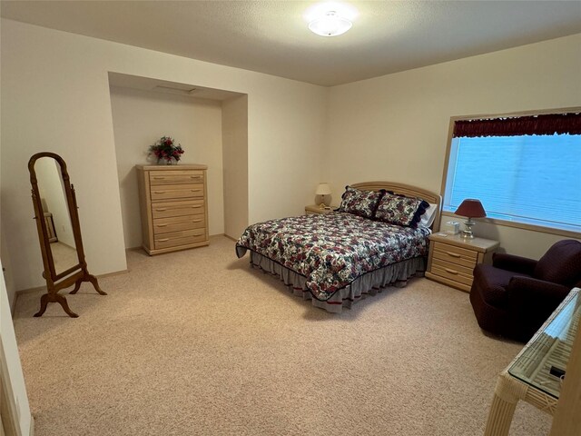 view of carpeted bedroom