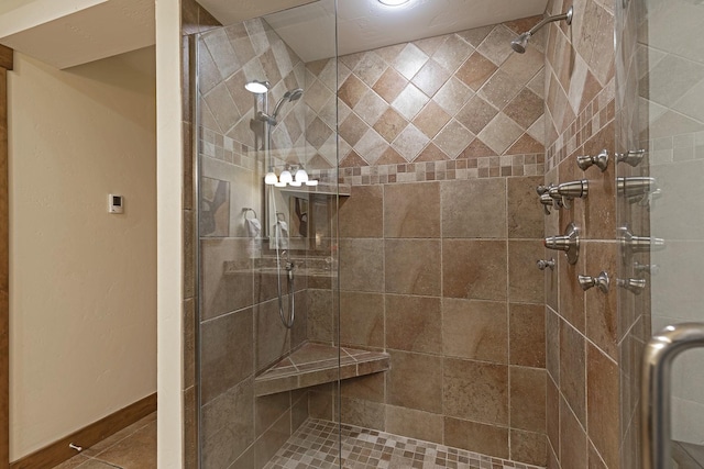 full bathroom with a stall shower