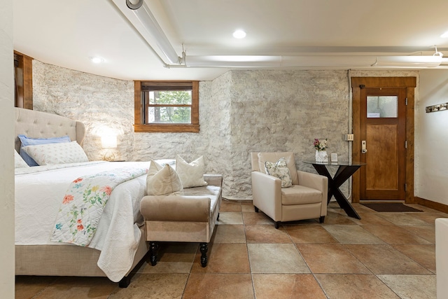 view of tiled bedroom