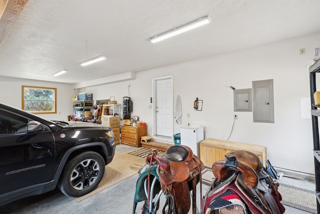 garage featuring electric panel