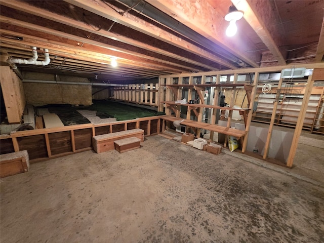 view of basement