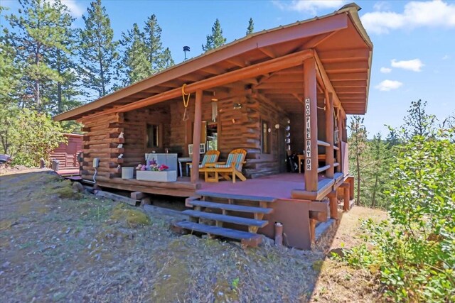 400 Pine Bay Dr, Rexford, MT 59930 - wooden deck with a porch