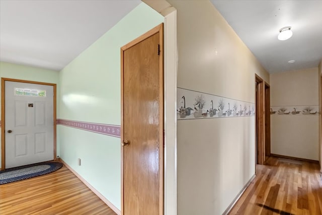 entryway featuring light hardwood / wood-style floors