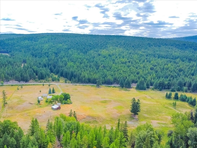 aerial view featuring a rural view