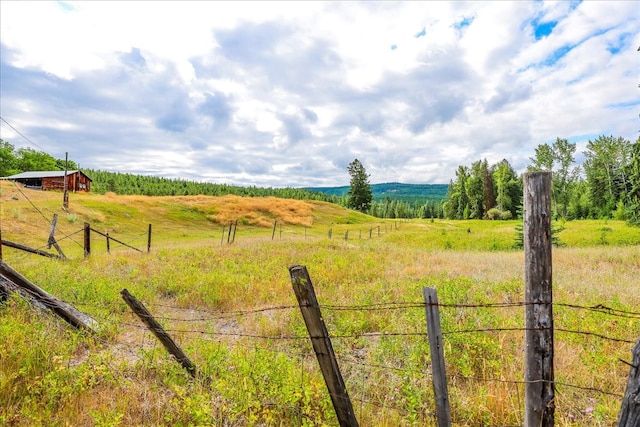 view of yard featuring a rural view