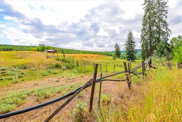 view of yard featuring a rural view