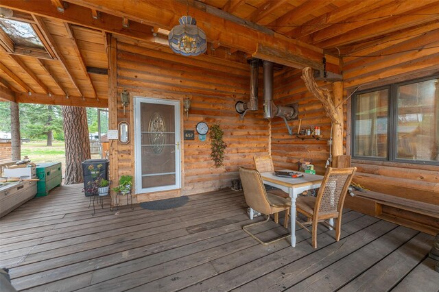 659 US Highway 2 E, Columbia Falls, MT 59912 - view of wooden deck