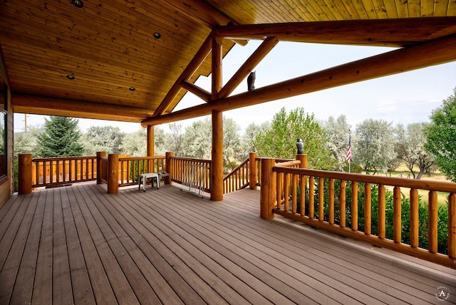 view of wooden deck