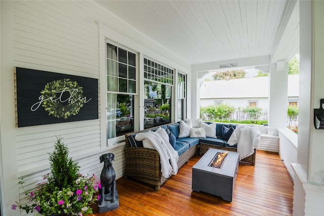 view of sunroom