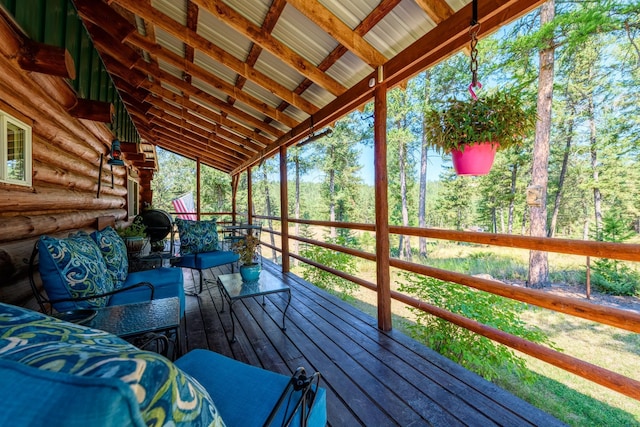 view of wooden deck