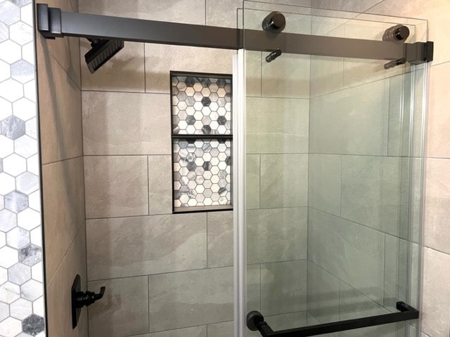 bathroom with walk in shower