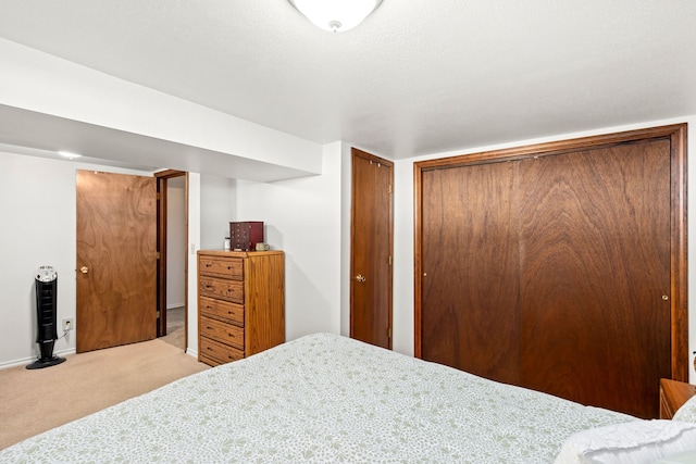 bedroom with carpet floors