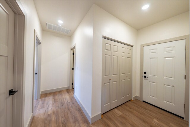 interior space featuring light wood-type flooring