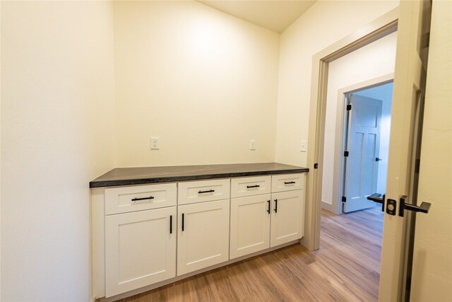 interior space with light hardwood / wood-style flooring