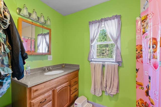 bathroom featuring vanity