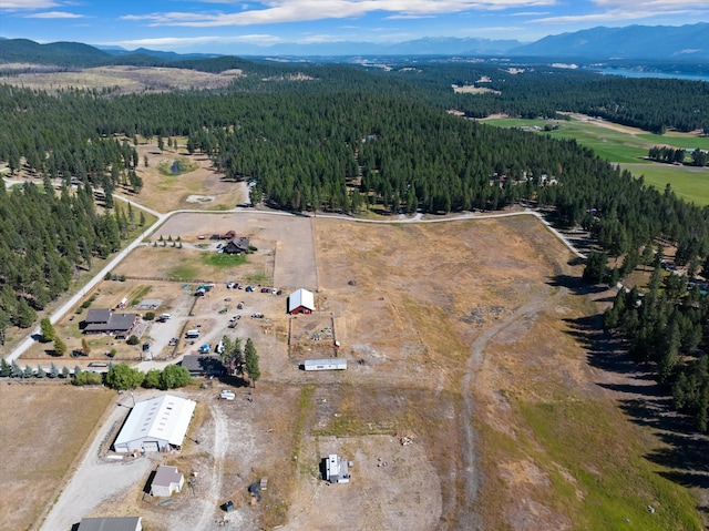 aerial view featuring a mountain view