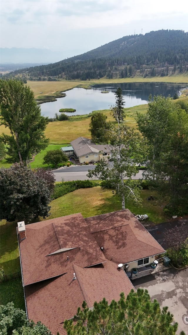 202 Lakeshore Dr, Kalispell, MT 59901 - bird's eye view featuring a water view