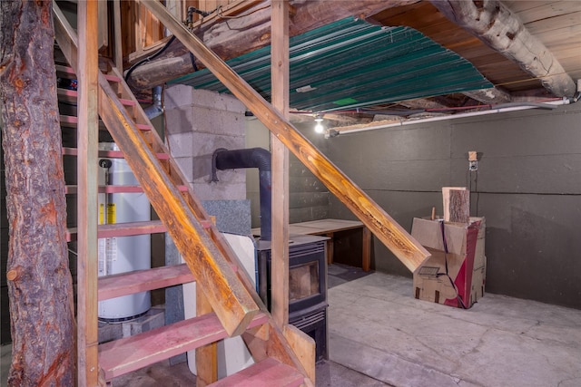 bonus room with lofted ceiling with beams, wood walls, carpet floors, and wooden ceiling